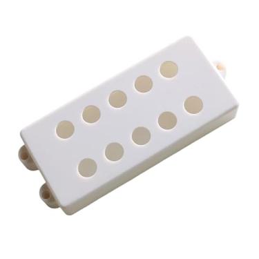 Imagem de Conjunto de capas de captador para baixo de 4/5/6 cordas adequadas para baixo MusicMan (capas brancas de 5 cordas (2 peças))