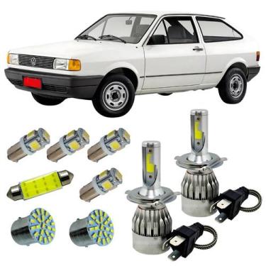 Imagem de Kit Lâmpadas Super Led H4 Farol Alto Baixo VW Gol Saveiro Voyage G1 Le