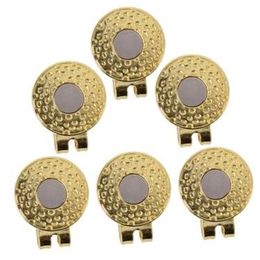 Imagem de oshhni 6pcs Golf Hat Clips Acessórios, Profissional, titulares de tampas de marcador de bola de golfe para luvas visors tampas de golfe calças, Ouro