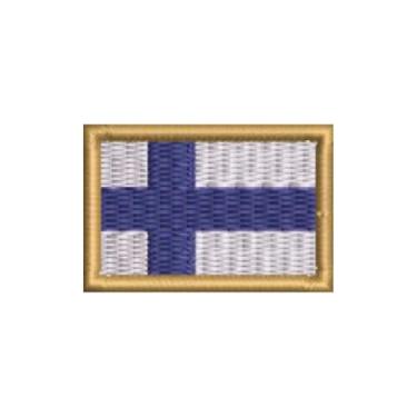 Imagem de BP0404-031 Bandeira Finlândia Patch Bordado 3,8×2,5 cm (D-Arquivo Matriz para bordar.)