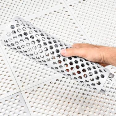 Imagem de 12 Tapete Para Box Canil Banheiro Vestiário Chuveiro Piso Modular Estrado Antiderrapante 30x30cm Triboshop (Branco)