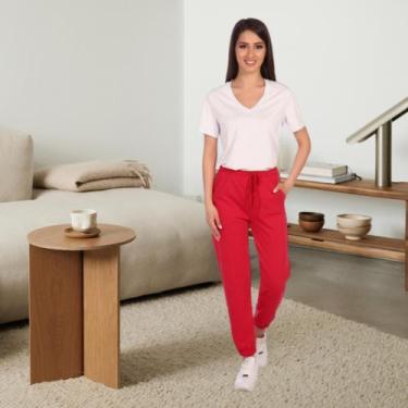 Imagem de Kit 5 Calça Moletom Juvenil Flanelada Masculino Feminino Unisex - Vale