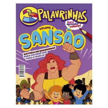 Imagem de 3 Palavrinhas - História Em Quadrinhos Para Colorir - Volume 5: Sansão