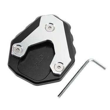Imagem de Almofada de extensão do suporte lateral GRCFUMO, Motocicleta de liga de alumínio Andulador, substituição da placa de extensão do kickstand para CB500X 2019+ (Black)