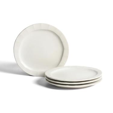 Imagem de Stone Lain Conjunto de pratos de salada Oasis com 4 peças, branco