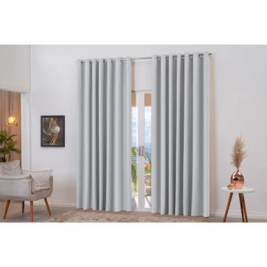 Imagem de Cortina Blackout Gelo Franzida 5M X 2,80M Decoração Luxo