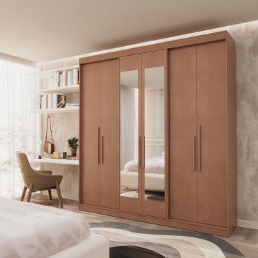 Imagem de Guarda Roupa Casal 6 Portas Lugano com Espelho