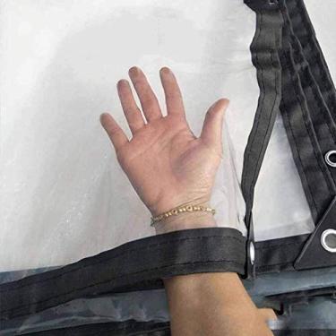 Imagem de YGCBL Folha de lona de cobertura à prova d'água, rede de guarda-sol, pano de sombra, lona transparente à prova d'água com ilhós, varanda planta toldo pano de plástico à prova de chuva para jardim