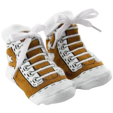 Imagem de Meia Para Bebês Sapatinho Tênis Antiderrapante 0 a 12 Meses