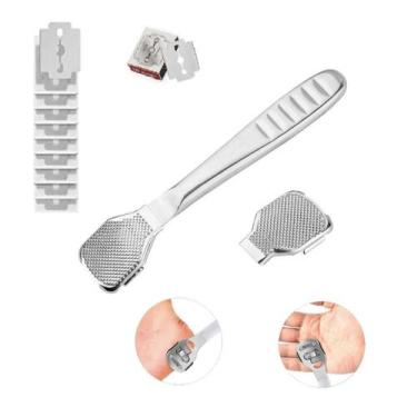 Imagem de Aparador De Calos Inox E 10 Laminas De Desbastar Calosidades - Ccs