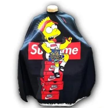 Imagem de Capa de Barbeiro Com Zíper Em Cetim Premium Para Salão - Barbershopp62