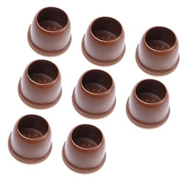 Imagem de Protetores de Piso da Perna da Cadeira de 8pcs, Cobertura de Proteção Dos Pés da Perna de Móveis Com Feltro, Sem Ruídos, Fácil de Usar para Cadeira, Mesa, sofá (L redondo)