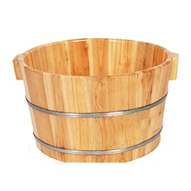 Imagem de FTOQWZXV Barril de madeira para pés baldes de fumigação para spa para pés banheiras de pés baldes de fumigação banheiras de pés de madeira banheiras de pé (2)