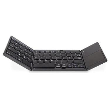 Imagem de Mini Teclado Dobrável Bluetooth Com Touchpad Sem Fio Abnt Ç - BDNET