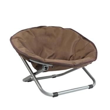 Imagem de Ｂｅｓｇａ Cama de animais de estimação elevada dobrável e aconchegante berço respirável descanso portátil adormecido com moldura de metal mobiliário de mobília, CafÉ