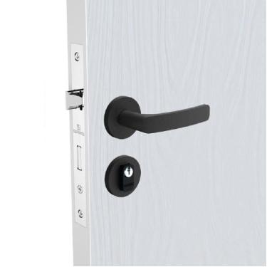 Imagem de Fechadura Soprano Externa Pali Roseta Redonda 40Mm Preta