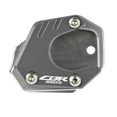 Imagem de Acc-Creativity Placa de extensão com suporte lateral para pé de motocicleta compatível com Honda CBR650R CB650R 2019-2020 (titânio)