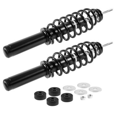 Imagem de AM137957 AM135372 Conjunto de amortecedores de bobina dianteira esquerda e direita compatível com John Deere Gator HPX 615E 815E, XUV 620i 850D 4x4, substituição de suspensão resistente com buchas e