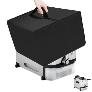 Imagem de NUENSS-ROR Capa Protetora Para Fritadeira Nuenss-Ror, Resistente Ao Calor, À Prova De Poeira E D'Água, Compatível Com T-Fal 3,5L, Aço Inoxidável Fr702D51 (40 Cm Largura X 35 30 Altura, Preta)