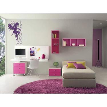Imagem de Adesivo decorativo de parede infantil fada e estrela grande - Gaudesiv