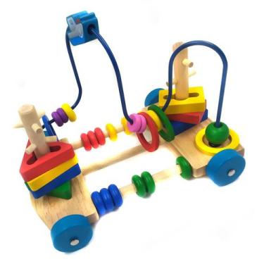 Imagem de Brinquedo Educativo Aramado Carro Com 8 Peças De Encaixar - Guru
