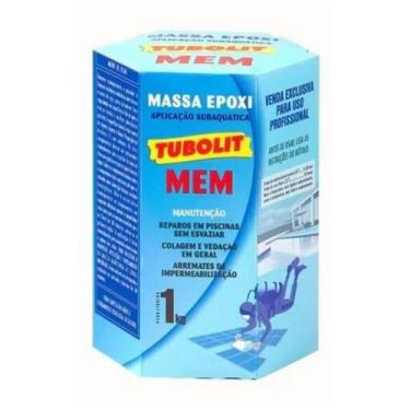 Imagem de Tubolit Mem Reparo para Piscinas Massa Epóxi subaquática Branco1kg