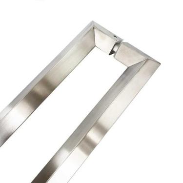 Imagem de Puxador Porta Duplo Em Aço Inox 40cm Modelo Diamond - DECORPLACE, Esco