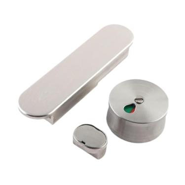 Imagem de Ｂｅｓｇａ Fechadura de porta de banheiro com trava de segurança indicando fácil instalação, banheiro vago ocupado, fechadura de porta divisória para restaurante, Prateado