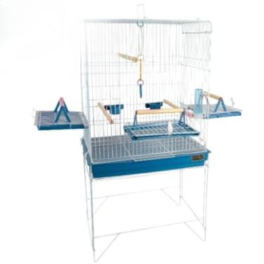 Imagem de VIVEIRO GAIOLA CALOPSITA PASSÁROS AVES TRIPLEX(CONFORT BRANCO-AZ)