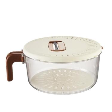 Imagem de Tigela Para Lavar Frutas, Escorredor de Legumes de Dupla Camada, Cesto Escorredor Com Alça Rebativel Para Cozinha Preparo De Refeições Saladas Jantar Piquenique Viagem Ar Livre Churrasco Acampamento