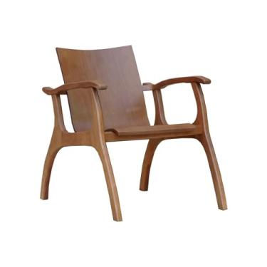 Imagem de Poltrona Cancun Estrutura Madeira Maciça Encosto e Assento Anatômico - Amêndoa