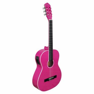 Imagem de Violão Eletroacústico Nylon Giannini Start N14 EQ Pink PKG