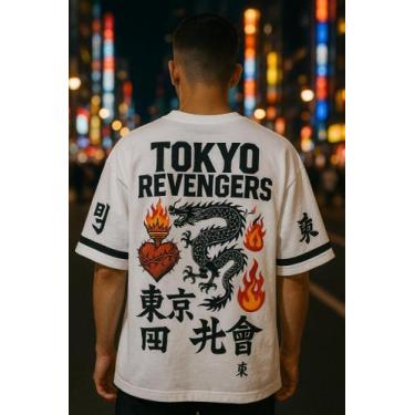 Imagem de Camiseta Streetwear Oversized Masculina anime tokyo revengers - swagon