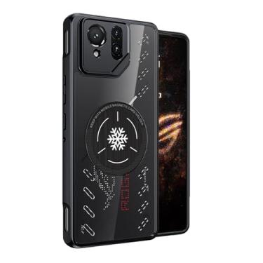 Imagem de NOUKAJU Capa para ASUS ROG Phone 9/Phone 9 Pro, capa protetora de resfriamento para telefone, antiqueda, material de policarbonato + TPU, absorção de choque, resistente à fricção, capa protetora para