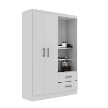 Imagem de Guarda Roupa Capelinha Infantil 2 Portas 2 Gavetas Premium Branco