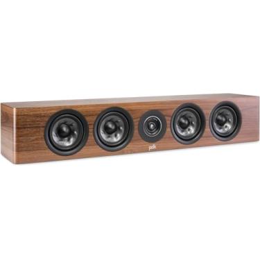 Imagem de Polk Audio Alto-falante de canal central fino Reserve Series R350, funciona como alto-falante surround esquerdo/direito, tweeter de anel pináculo de 2,5 cm e quatro woofers de cone turbina de 10 cm