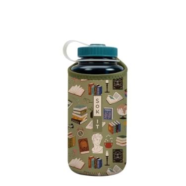 Imagem de Sok It Capa de neoprene com isolamento térmico para garrafa de água Botl Sok (clube do livro, serve para 946 ml Nalgene)