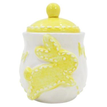 Imagem de Açucareiro de Coelhinho da Páscoa Amarelo Em Cerâmica - 355ml - Gici D
