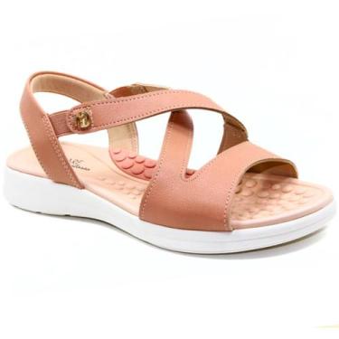 Imagem de Sandália Modare Tiras Cruzadas Ultra Confort Feminina - Nude, 36