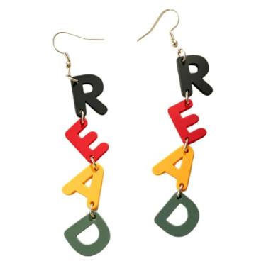 Imagem de Brincos de giz de cera de madeira dupla face, brincos de professores, feitos à mão, engraçados, livros, pingentes, para professores, dia de agradecimento, de volta a joias criativas, presentes, 1