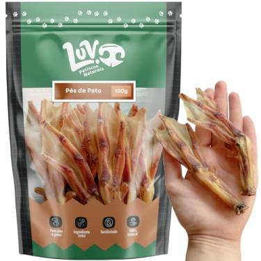 Imagem de Petisco Natural Cães e Gatos Pes de Pato Desidratados 100g 100% Naturais LUV Petiscos