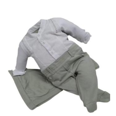 Imagem de Kit Saída Maternidade Luxo Bebê Menino Suedine Paraiso 17758 - Paraíso