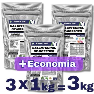 Imagem de Sal Marinho Integral S/ Iodo Moído 3kg Mossoró (Fino) - Cimsal