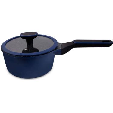 Imagem de Panela Marine Hercules Redonda Antiaderente Ceramica Indução Azul 16x8cm 1,5L
