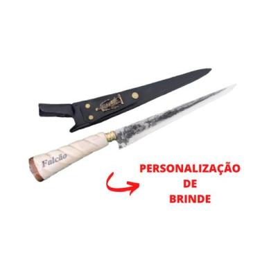 Imagem de Faca artesanal 12 polegadas cabo de osso - DOSUL Cutelaria