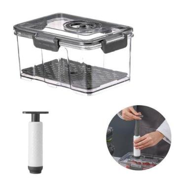 Imagem de Pote Hermético 02 Litros Com Bomba Para Vedação À Vácuo - Top Rio