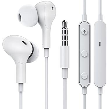Imagem de Fones de ouvido com fio, isolamento de ruído, fones de ouvido intra-auriculares de 3,5 mm, fones de ouvido intra-auriculares para Samsung Galaxy A15 A25 A14 A13 A03s A04e A05 A06 A12 A32 A42 A52 S10
