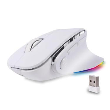 Imagem de Mouse Jiggler KUYHRF Ergonômico Bluetooth Vertical Branco