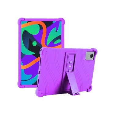 Imagem de Fannayipin Capa para Lenovo Tab M11 (modelo 2023, 11 polegadas), capa infantil de silicone macio para tablet Lenovo Tab M11 (modelo TB330FU) e Lenovo Xiaoxin Pad 2024 (modelo TB331FC) com suporte