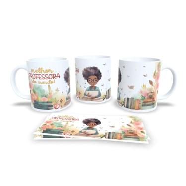 Imagem de Caneca branca dia dos professores floral (14115)